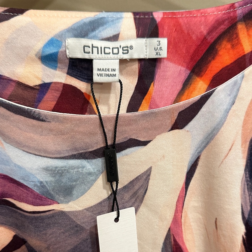 Chico's Multicolor Abstract Blouse - Picture 3 of 5